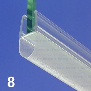 Exa-Lent Universal DS081006 - G06057100 helder doucheprofiel 1 balgje van 12mm (bolletje) 100cm - 6mm