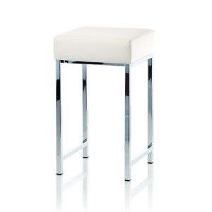 Decor Walther 0502804 DW 64 krukje chroom/ kunstleder wit