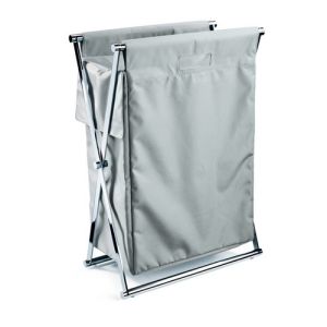 Decor Walther 0507793 CROSS WB laundry basket collapsible 82x58.5x32cm chrome/ nylon gray