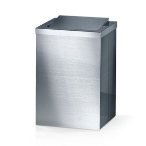 Decor Walther 0610176 DW 113 Abfallbehälter mit Schwingdeckel 30x20x20cm Edelstahl gebürstet
