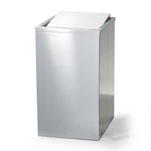 Decor Walther 0610976 DW 215 laundry basket 58x32x32cm with swing lid stainless steel brushed