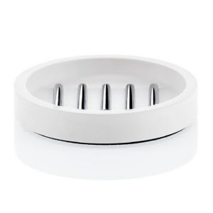 Decor Walther 0972154 Stone STS Seifenschale chrom/ weiß