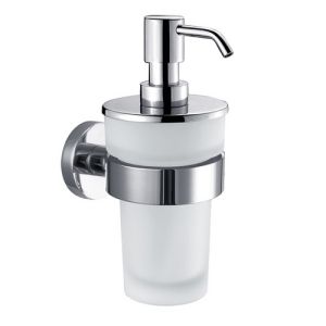 Decor Walther Basic 0530800 BA WSP Seifenspender weiß satiniertes Glas/ Chrom