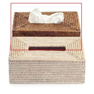 Decor Walther Korb 0922992 BASKET KBX Papiertuchbox rattan dunkel gefärbt