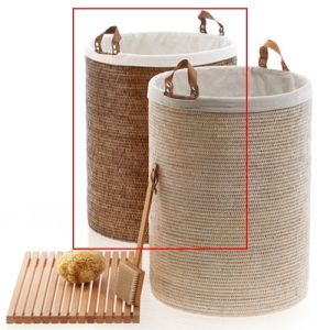 Decor Walther Basket 0932492 BASKET SPA laundry basket rattan dark colored