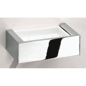 Decor Walther Brick 0591100 BK WSS soap holder white porcelain/ chrome