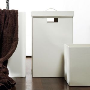 Decor Walther Brownie 0924750 BROWNIE WB laundry basket faux leather white