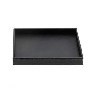 Decor Walther Brownie 0932460 BROWNIE TAB Q bowl/ tray faux leather black