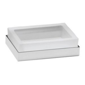 Decor Walther Bloque/ Corner 0562634 CO STS soap dish white satin glass/ brushed nickel