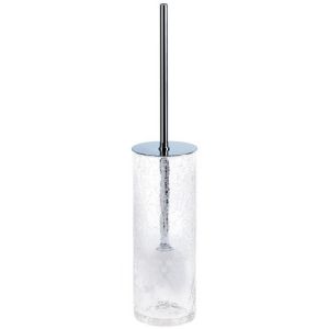 Decor Walther Crack 0933000 CR SBG toilet brush holder (with lid) crackle glass/ chrome