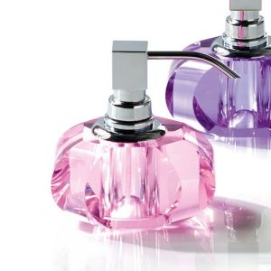 Decor Walther Seifenspender Kristall 0924261 KR SSP (Chrompumpe) Rosa Kristall