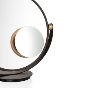 Decor Walther 0123082 Schminkspiegel für Schminktisch Spiegel Vergrößerung 5x matt gold