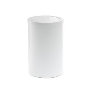 Decor Walther 0607950 DW 124 Abfallbehälter mit Schwingdeckel 32xø20cm matt weiß