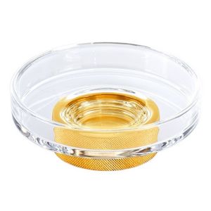Decor Walther 0854620 CLUB STS soap dish gold/ clear glass