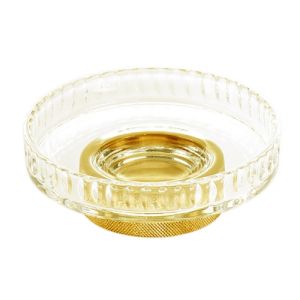 Decor Walther 0854720 CLUB STS soap dish gold/ clear glass