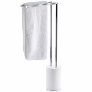 Decor Walther 0971755 Stone HT 2 towel stand stainless steel brushed/ white