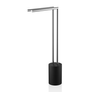 Decor Walther 0971764 Stone HT 2 towel stand matte black/ chrome