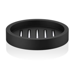 Decor Walther 0972164 Stone STS soap dish matte black/ chrome
