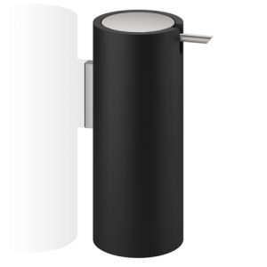 Decor Walther 0972265 Stone WSP Wand Seifenspender mattschwarz/ Edelstahl gebürstet