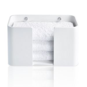 Decor Walther 0974255 Stone WPTB Halter für Gästehandtücher oder Papierhandtücher weiß/ gebürsteter Edelstahl