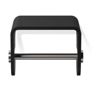 Decor Walther 0974565 Stone TPH4 toilet roll holder matte black/ stainless steel brushed