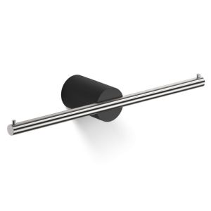 Decor Walther 0974965 Stone TPH2 toiletrolhouder mat zwart/ RVS geborsteld