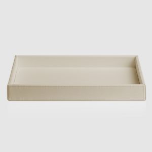 Decor Walther Brownie 0930147 BROWNIE TAB L bowl/ tray faux leather sand