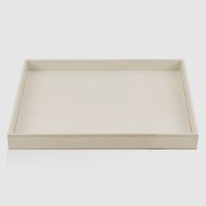 Decor Walther Brownie 0932447 BROWNIE TAB Q bowl/ tray faux leather sand