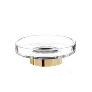 Decor Walther Century 0587482 CENTURY STS soap holder clear glass/ matte gold