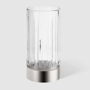 Decor Walther Century 0587770 CENTURY SMG KRISTALL SCHLIFF glass holder brushed stainless steel