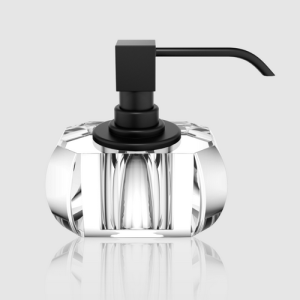 Decor Walther Kristall 0933556 KR SSP Seifenspender Kristallklares Glas - mattschwarz