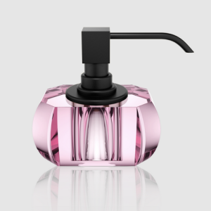 Decor Walther Kristall 0933561 KR SSP Seifenspender Kristall rosa Glas - mattschwarz