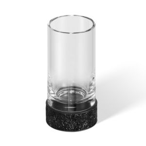 Decor Walther Felsen 0933960 ROCKS SMG Zahnputzbecherhalter mattschwarz/ Klarglas