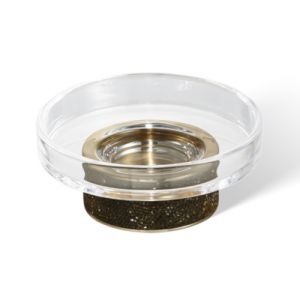 Decor Walther Rocks 0934020 ROCKS STS soap dish gold/ clear glass