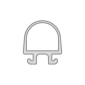 Duka FW-029 onderstrippen met hoekjes voor badwand 150cm zilver hoogglans (=grijs)