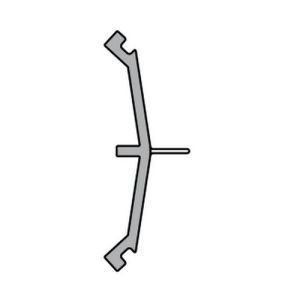 Duka GUMD449-R afdichtprofiel 200cm grijs - t.b.v. vouw- pendeldeur rechts