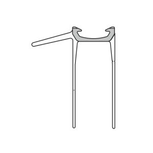 Duka GUMD498 lang afdichtprofiel 100cm transparant, 8mm