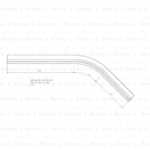 Duscholux  250484.01.002.000 afwaterprofiel gehoekt rechts, 61,4cm