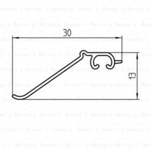 Duscholux  250496.01.000.2100 dichtprofiel vertikaal, 210cm