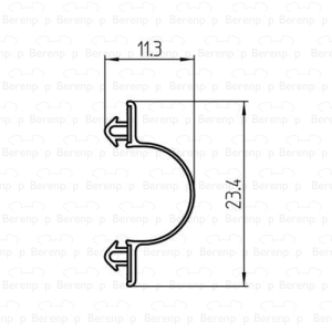 Duscholux  250527.01.030.1968 dichtprofiel, 196,8cm, manhattan