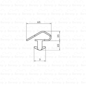 Duscholux  251010.01.030.2100 dichtprofiel, 210cm, manhattan