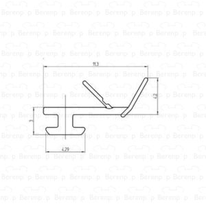 Duscholux  250507.01.000.1988 dichtprofiel, 198,8cm, transparant *niet meer leverbaar*