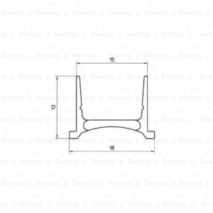 Duscholux  250508.01.001.0393 dichtprofiel, 39,3cm *niet meer leverbaar*