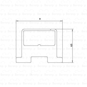 Duscholux 620201.01.001.2150 magneetprofiel, 215cm, wit