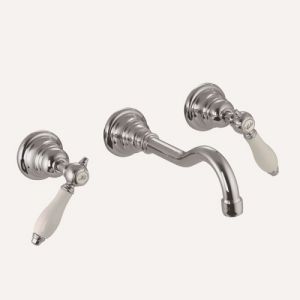 Fima Carlo Frattini Herend F54015OR 3-gats wandwastafelkraan 2-greeps uitloop 16cm goud