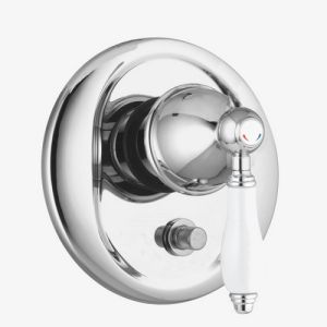 Fima Carlo Frattini Herend F5409X2SN concealed bath/shower valve 1-lever with 2 way diverter (2 outputs) brushed nickel