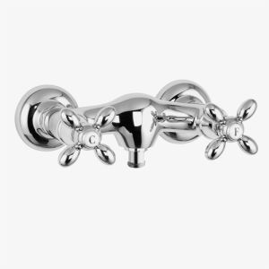 Fima Carlo Frattini Olivia F50051SN surface mounted shower mixer 2 handle brushed nickel