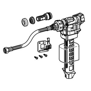 Geberit 240785001 Type 380 vlotterkraan met pantserslang