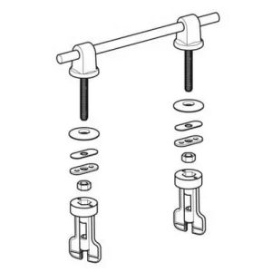 Geberit 243916001 set scharnieren chroom