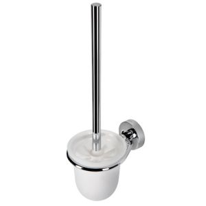 Geesa Luna 5510 toilet brush holder wall (white brush head) chrome